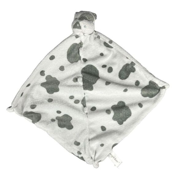 Angel Dear Cow Lovey Security Blanket White Gray Spotted Baby Soother Infant - Picture 1 of 8